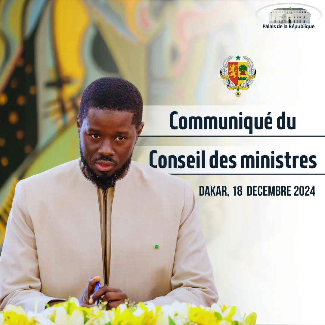 Conseil des ministres du 18 décembre 2024